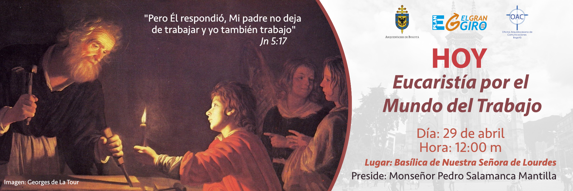 Eucaristía por el mundo del trabajo. 29 de abril de 2016