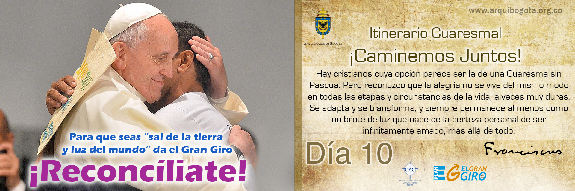 ¡Reconcíliate!Itinerario Cuaresmal - ¡Caminemos Juntos! Día 10