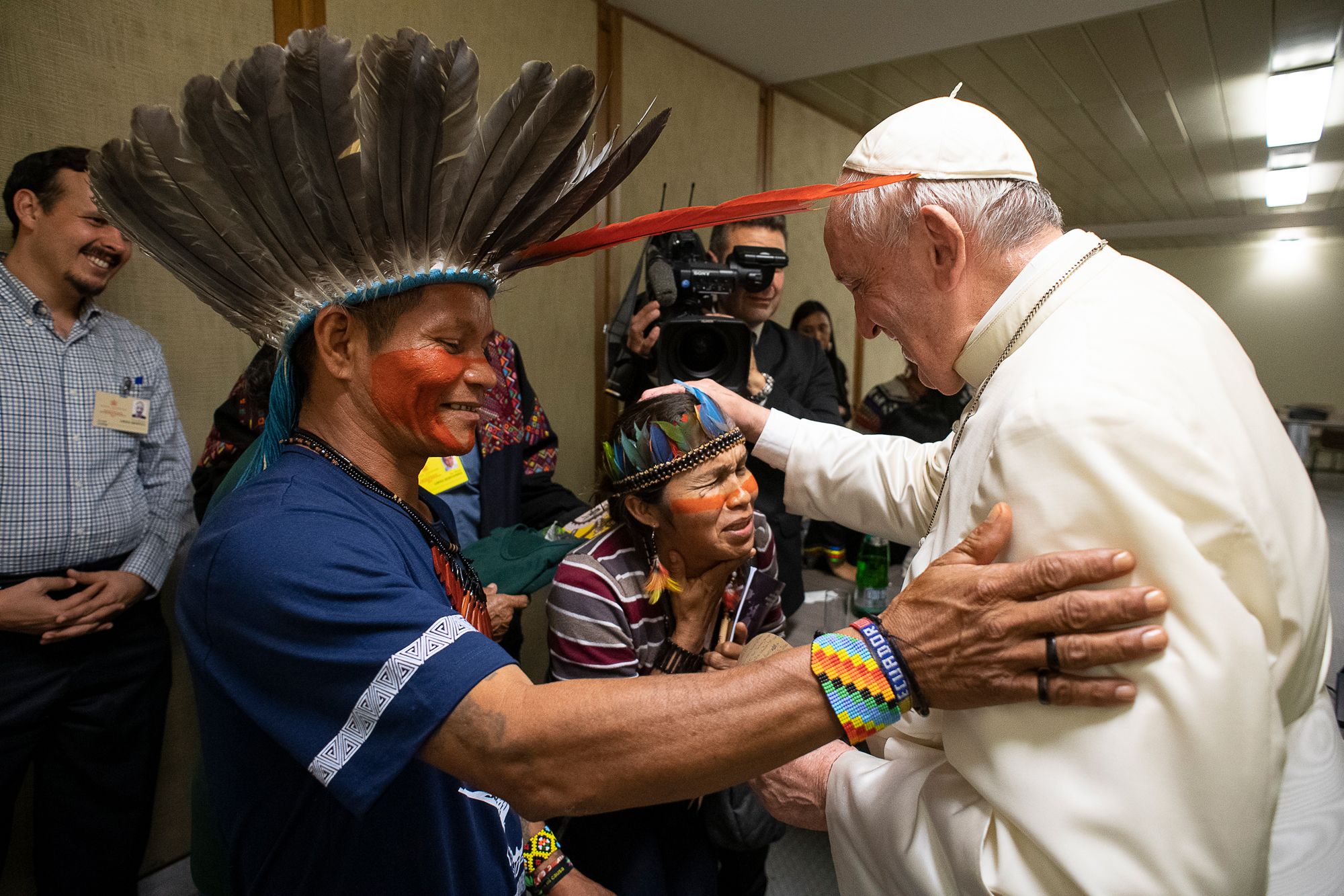El Papa se reunió con un grupo de indígenas